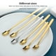 thumbnail image 5 of Inteprter Cuchara agitadora reutilizable de mango largo, cucharas de postre de miel, cucharaditas, herramienta para mezclar leche, varilla agitadora para Cocina y Comedor 17cm/Plata Inteprter HA079990-05, 5 of 6