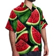 thumbnail image 2 of Watermelon Men's Short Sleeve Shirts, Casual, Printed, Button Down Short, Summer Beach Shirts, Unisex, 2 of 6