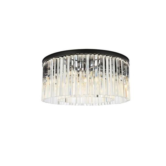 Elegant Lighting Sydney 32" 8 Light Royal Crystal Flush Mount