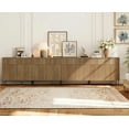 thumbnail image 2 of 126" Wood Drawer Reeded Dresser for Bedroom, 4-In-1 Minimalist Modern Cabinet, Storage Dresser Organizer for Bedroom Living Room Hallway Closet, 2 of 8