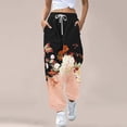 thumbnail image 2 of Jxximdong Pants for Women Women's Bottom Sweatpants Joggers Pants Workout High Waisted Yoga Pants With Pockets Orange M Trousers, 2 of 5