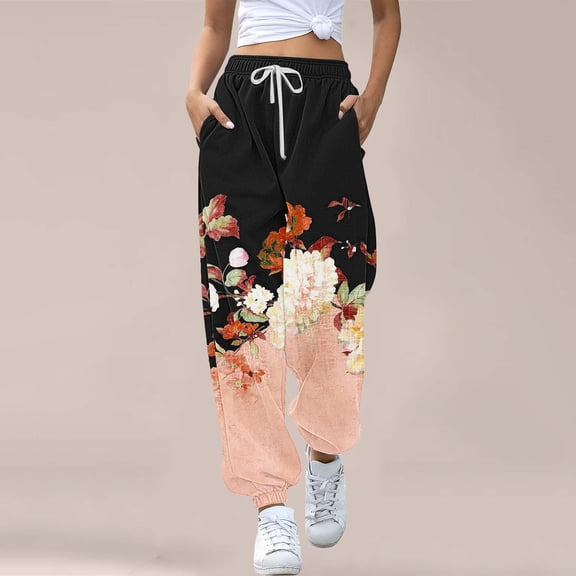 Women's Casual Pants Women'S Bottom Sweatpants Joggers Pants Workout High Waisted Yoga Pants With Pockets,Orange Women's Casual Pants XXL