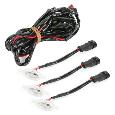 

Car Grille Light Bumper Grille Lamp Grill Light Replacement Front Grille Light Grille Light For 3pcs Car Grille Light With Harness High Brightness Fit For Raptor 2010-2014