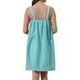 thumbnail image 3 of Bata de baño de felpa para mujer Inspire Chic, bata de spa para gimnasio, piscina, ducha, toalla de baño, vestido de ducha L color teal, 3 of 6