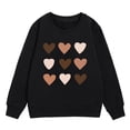 thumbnail image 4 of ZHOUCHANKIDS Sweatshirts For Girls Cropped Trendy Y2k Hood Long Sleeve Crew Neck Sweatshirts Letter Printed Lightweight Sweatshirts Blouse Top 5-6 Years, 4 of 5