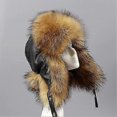 thumbnail image 3 of Winter Trapper Hat with Ear Flaps Waterproof Russian Hats Windproof Bomber Cap for Men Women, 3 of 4