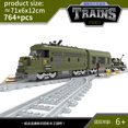 thumbnail image 1 of 2023 modelo de bloques de construcción, estación de vías de carga de ferrocarril, locomotora de pasajeros, rieles, juegos de ladrillos, juguetes de construcción, 1 of 4