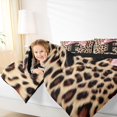 thumbnail image 4 of Erosebridal Wildlife Cheetah Print 7-Piece Twin Bedding Sets For Kids Girls,Pink Bow Letter F Initial Bedding Comforter Set,Black Reversible, 4 of 7