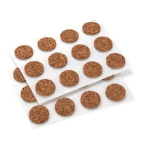 Self-Adhesive Cork Dots, Natural, 1" Dia (24)