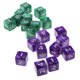 thumbnail image 1 of 20 Piezas Dados D6 En Blanco y Verde y Morado Sunnimix Juegos de rol, 1 of 8
