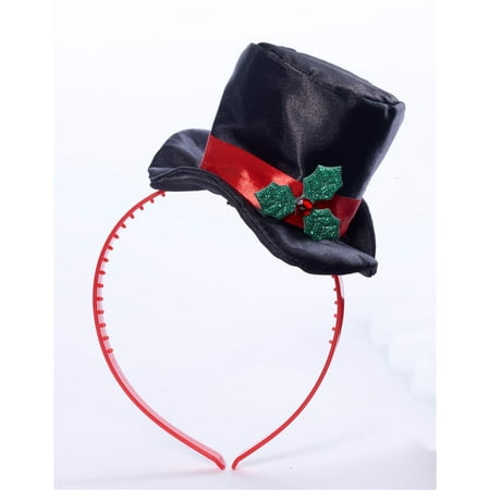 - MINI TOP HAT WITH MISTLETOE HEADBAND