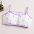 thumbnail image 2 of Zanarzt Girls Padded Training Bras Girls Cotton Bralette Seamless Crop Bras Children's Cotton Sports Bra Dark Purple,13-14 Years, 2 of 7