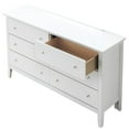 thumbnail image 4 of Bowery Hill Engineered Wood Transitional 6 Drawer Dresser in White, 4 of 5