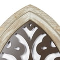 thumbnail image 4 of DecMode Brown Metal Carved Design Abstract Wall Decor with Arched Frame, 4 of 13