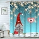 thumbnail image 1 of 180cm x 185cm,Cortina de Ducha navideña, Temporada de Nieve de Invierno Papá Noel, Juego de decoración de baño de Tela con Ganchosc（F) brillar Electrónica, 1 of 1