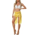 thumbnail image 2 of INSPIRE CHIC Women's Crochet Sexy Summer Beach Swimsuit Tassel Cover-Up Skirt S Amarillo, 2 of 5