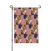 Grunge America Maryland Flag Garden Flag 28x40 Double Sided Large Stained House Yard Flag For Outside Porch Lawn Decor