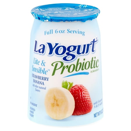 La Yogurt Lite & Sensible Probiotic Strawberry Banana Blended Nonfat Yogurt, 6 oz