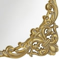 thumbnail image 4 of DecMode 30" x 30" Gold Ornate Baroque Floral Wall Mirror with Distressed Details, 4 of 7