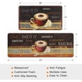 Coffee Kitchen Rug Set 2 Pieces, Cushioned AntiFatigue Kitchen Floor