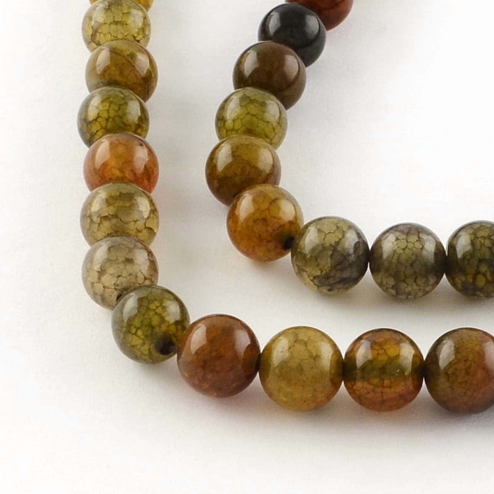 10 Strand Dyed Natural Dragon Veins Agate Round Bead Strands 6mm Hole: 1mm about 62pcs/strand 15.7 inch