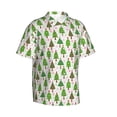 thumbnail image 2 of Daiia Christmas Trees Hawaiian Shirt for Men Gentle Cotton Regular Short Sleeve Casual-X-Large, 2 of 9