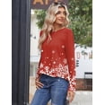 thumbnail image 5 of Zeagoo Plus Size Womens Tops Crew Neck Solid Ladies Tops and Blouses Long Sleeve Tunic Tops To Wear With Leggings, 5 of 6
