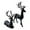 C, variant on Reindeer Statues Imitation Metal Deer Sculpture - Black Metal Reindeer Christmas Table Decorations - Elegant Modern Indoor Christmas Deer Decor, Ornaments for Mantel Fireplace (1PCS I)