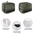 thumbnail image 5 of Toaster Cover 2 Slice, Sage Green Black Plaid Dustproof Bakeware Oven Protector with Top Hook, Vintage Star Buffalo Check Rustic Waterproof Small Kitchen Appliance Toasters Dust Cover, 12"x7.5"x8", 5 of 9