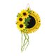thumbnail image 3 of Corona de girasol, adorno colgante, colgante, letrero de madera artificial, decoración de la puerta delantera para la casa de la pared al aire libre, 3 of 9