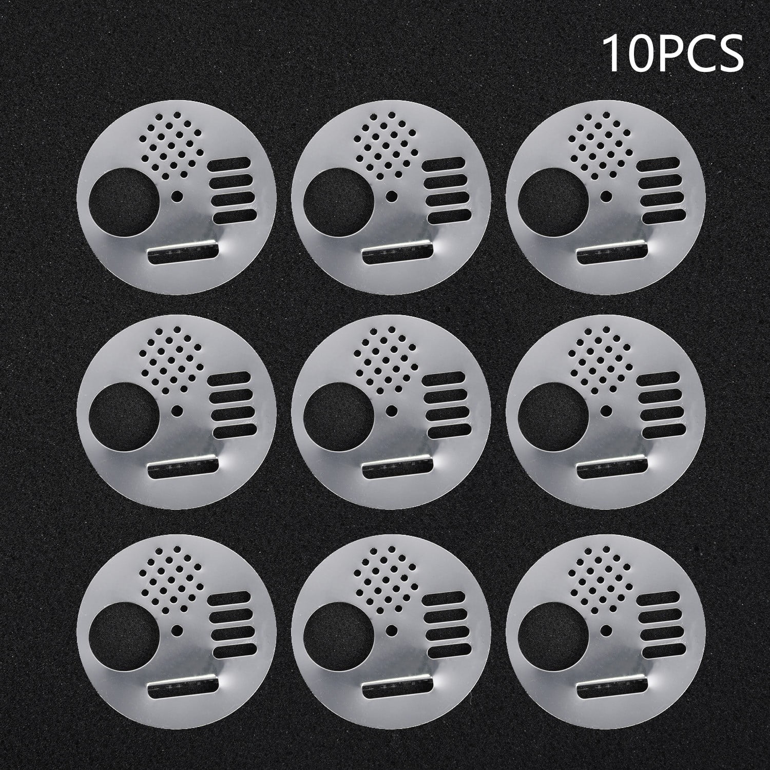 10pcs 6.8cm Silver Stainless Steel Bee Hive Box Gate Nest Entrance Disc Part Kit 