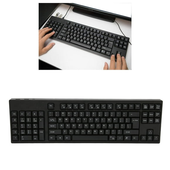 Left Handed Keyboard, Micro USB Left Numpad Keyboard Ergonomic Layout 109 Keys Fatigue Relief  for Business