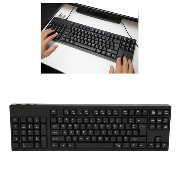 Left Handed Keyboard, Micro USB Left Numpad Keyboard Ergonomic Layout 109 Keys Fatigue Relief for Business