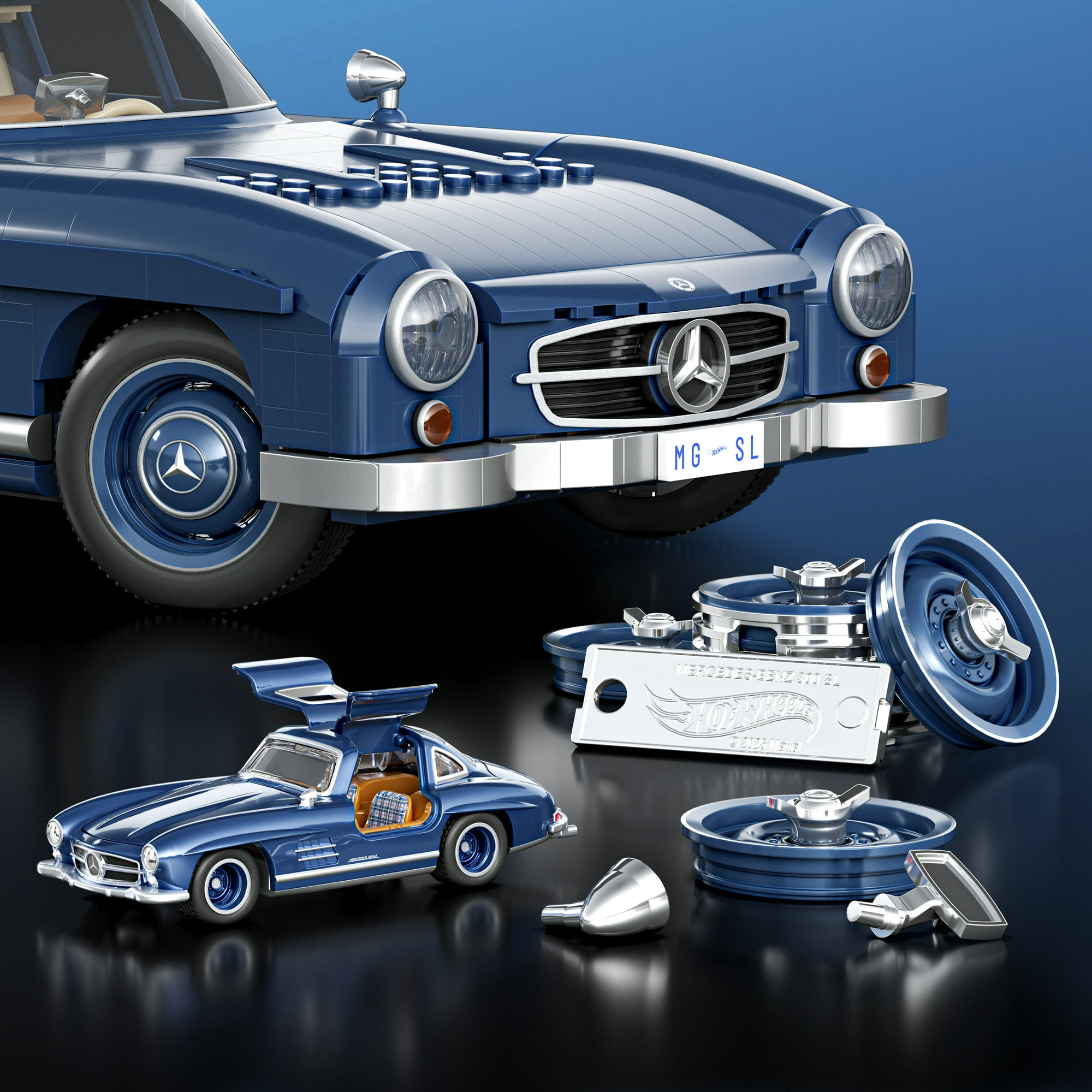 正規品　Hot Wheels Mercedes-Benz 300 SL Mattel Brick Shop Hot Wheels Mercedes-Benz 300 SL Building