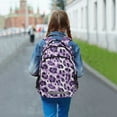 thumbnail image 5 of ALAZA Purple Leopard Backpack Elementary School Bag Bookbag Travel Rucksack, 5 of 7