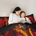 thumbnail image 5 of Castle Fairy Red Gamepads 3 Pieces Queen Comforter Set for Teens,Gradient Lightsaber Ultra Soft Bedding Sets,Video Game Bedding Comforter Set,Super Cozy Room Decor, 5 of 8