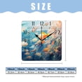 thumbnail image 2 of 14 Inch Wall Clock Battery Operated Square Clock Decorative for Office, Kitchen, Outdoor, Living Room，Wonderful Underwater Corals Fishes Colorful, 2 of 4