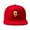 red, variant on Lion Head Hip Hop Flat Brimmed Hat Men's Baseball Hat with Gold Lion Badge, Metal Badge Street Rap Men's (US, Numeric, 7 3/8, Black)