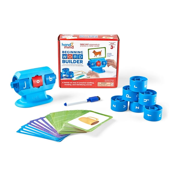 hand2mind Beginning Word Builder, Letter Learning Toy, Sight Words Games, CVC Word Games, for Children 3 