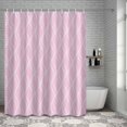 thumbnail image 3 of Shower Curtain Abstract Wave Lines Bathroom Curtains with Hooks, Waterproof Fabric Pink Floral Petal Pattern Bath Shower Curtains Set for Bathroom Bathtubs Decor 72x72 Inch, 3 of 9
