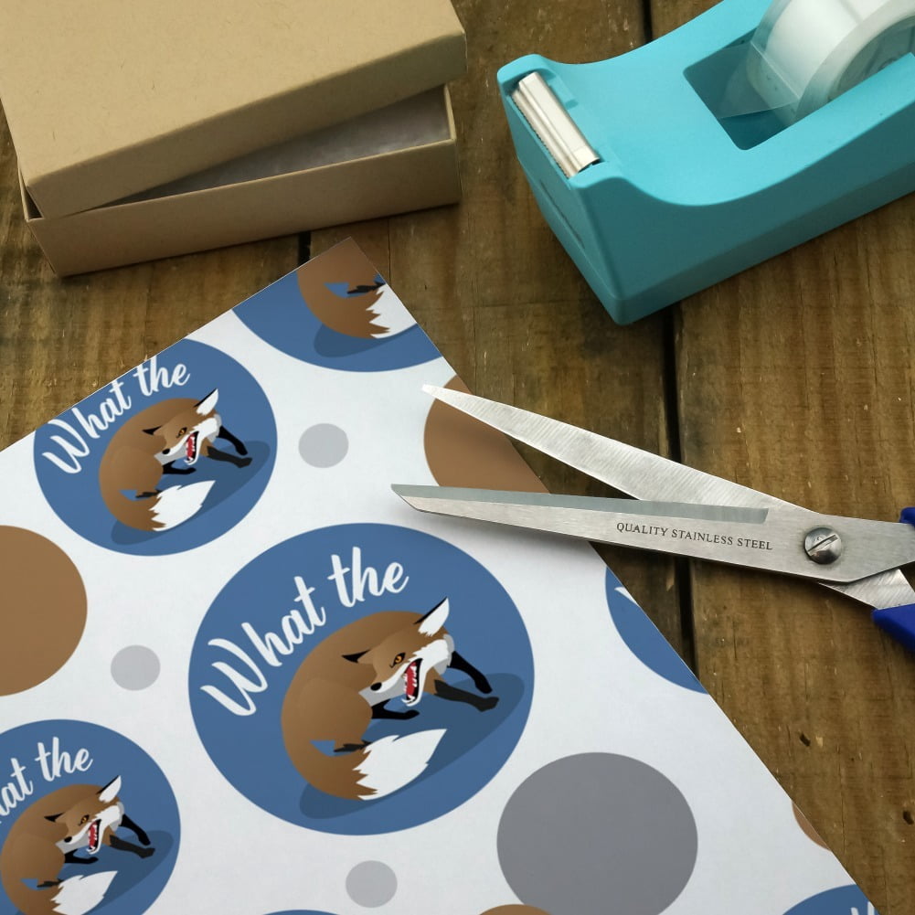 Brown Fox What The Pun Funny Premium Gift Wrap Wrapping Paper Roll