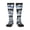 3 Black, variant on Women's Knee High Socks Thin Blue Line Flag Platinum Snowmobile Outdoor Casual Tube Socks