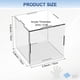 thumbnail image 3 of Caja de exhibición de acrílico de 1 paquete, 5.9x5.9x5.9 pulgadas/15x15x15cm Caja de exhibición clara de acrílico con base de madera negra [Blanco, Transparente], 3 of 6