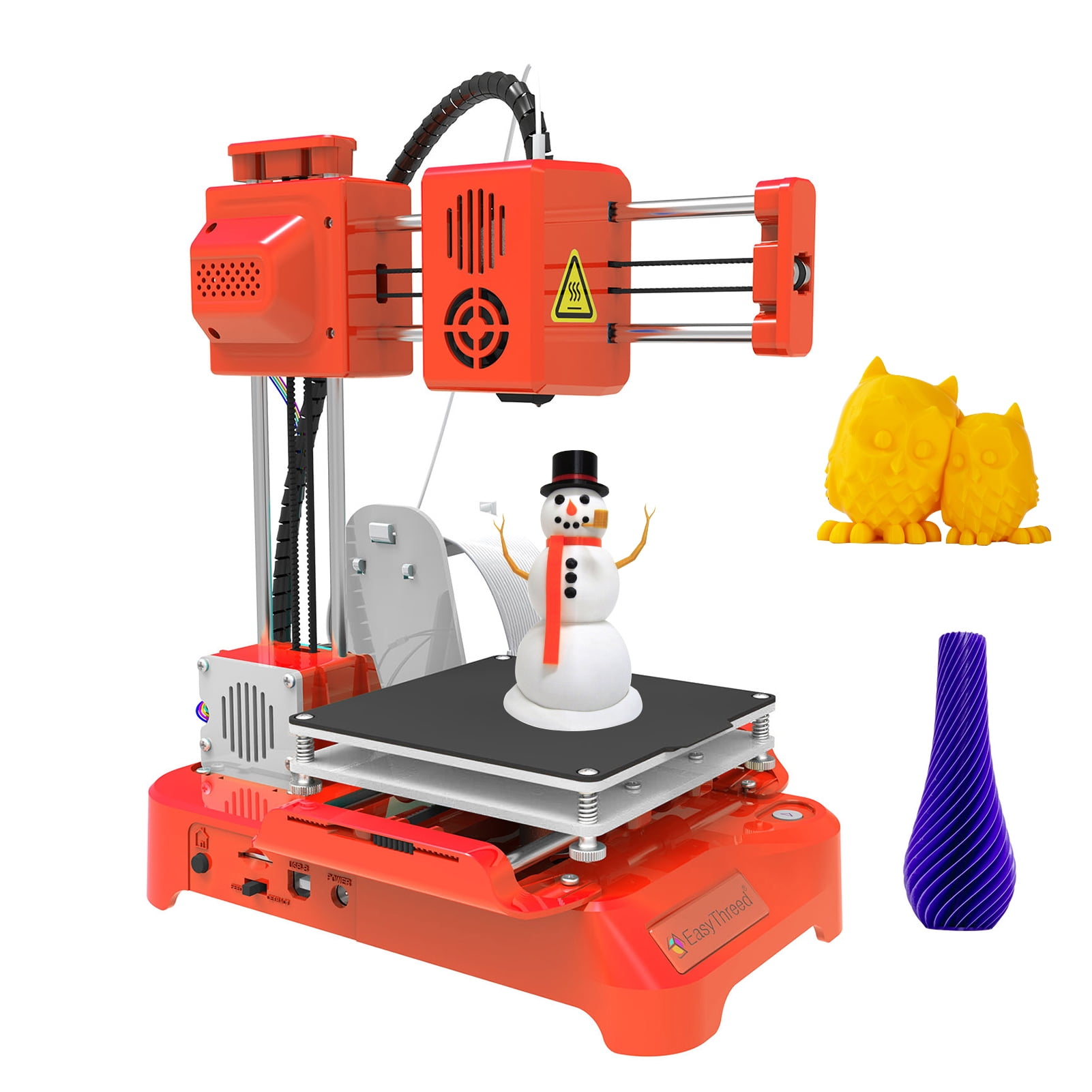 EasyThreed K7 Printer for Kids, Mini 3D Printer No Bed One-Key with TF Card PLA Sample Filament for Beginners Education,100x100x100mm - Walmart.com