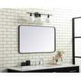 thumbnail image 3 of Soft corner metal rectangular mirror 24x40 inch in Black, 3 of 5