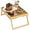 Large - Brown, variant on Bamboo Bed Tray Table with Foldable Legs, Breakfast in Bed Tray for Eating, Kitchen Serving Trays, Folding Table for Sofa, Beds, Eating, Working, Used As Laptop Desk Snack Trays, White