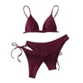 thumbnail image 2 of Women Brazilian Bikini 2 Piece Spaghetti Strap Top Thong Swimsuit Bathing Suit, 2 of 7