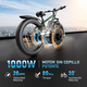 thumbnail image 3 of Bicicleta Eléctrica de Montaña para Adultos AMYET EB26, Motor 1000W, Batería 48V 15Ah, 26 Pulgadas, Verde, 3 of 11