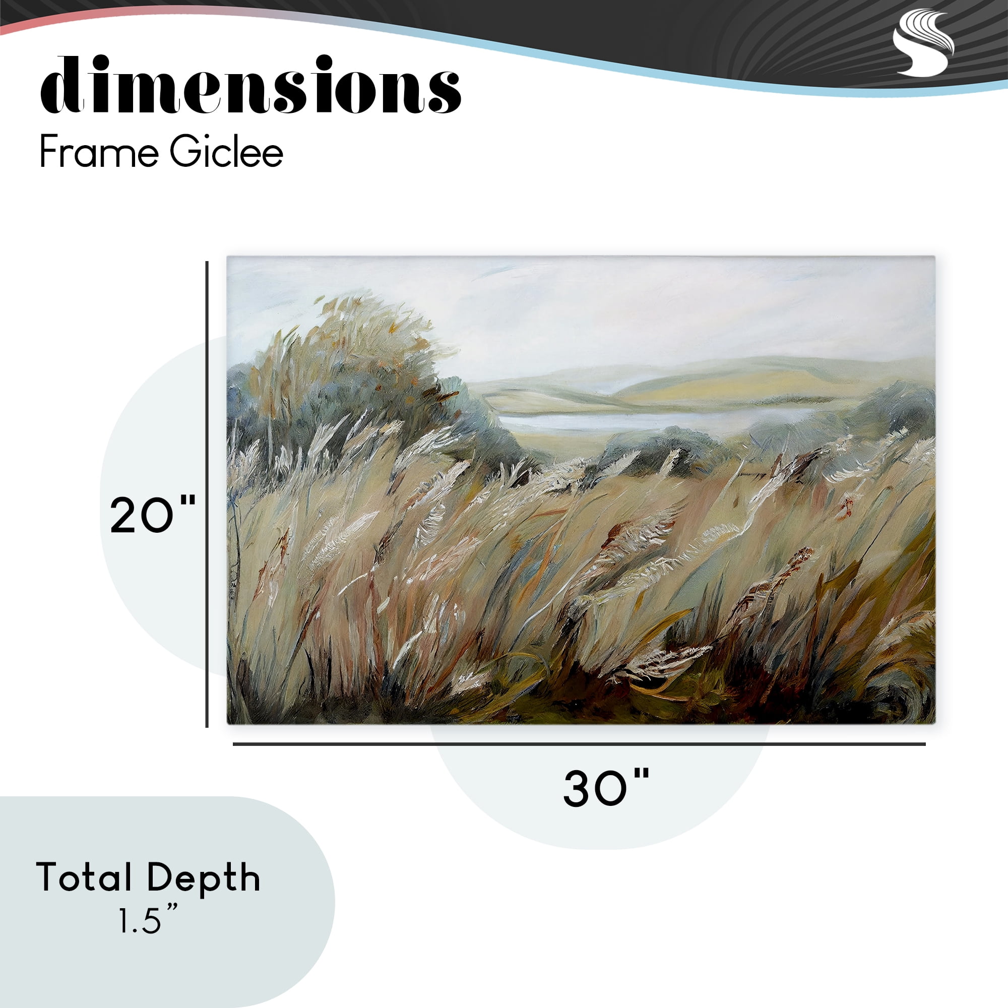 Windy Meadow Distortion Canvas Wall Art, design by Sasha