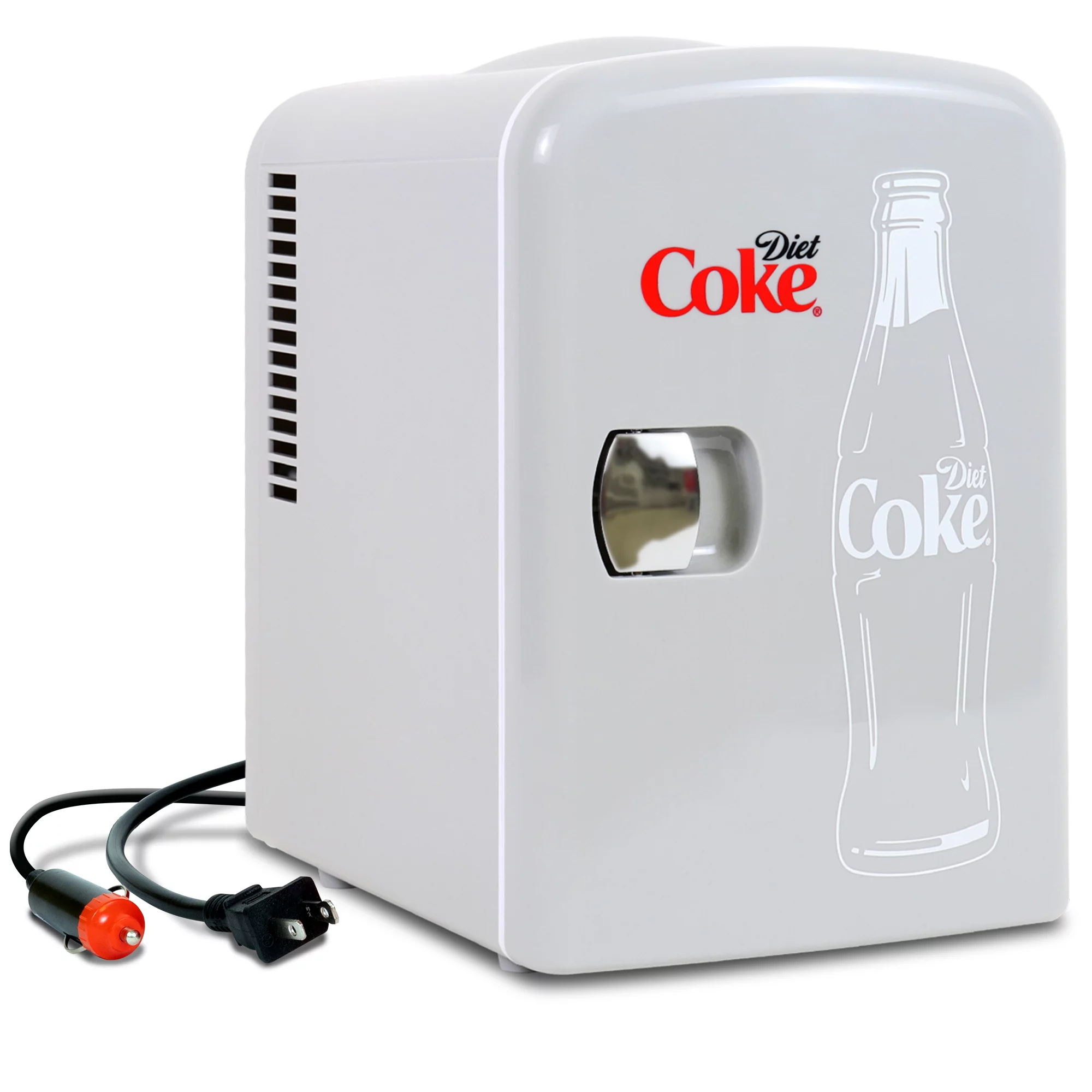 Diet Coke 6 Can Mini Fridge Portable 4L Mini Cooler Travel Compact